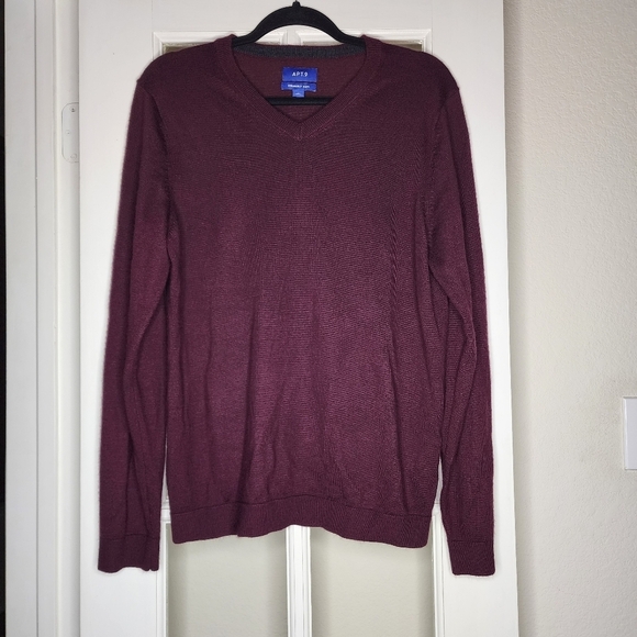 Apt. 9 Other - Apt. 9 Seriously Soft Men's Merino Wool Blend V Neck Comfy Cozy Sweater Medium